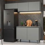 Cocina compacta 200cm Gris Nice Madesa 01XA