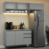 Cocina compacta Flotante 200cm Gris Nice Madesa XA11