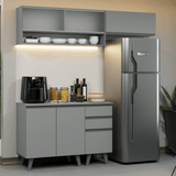 Cocina compacta 200cm Gris Nice Madesa XA13