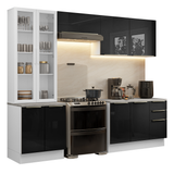 Combo completo de Cocina con Cristalero 270 cm Madesa Lux BN 04