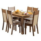 Juego de Comedor Honduras Mesa Rectangular Tapa de Madera con 6 Sillas Madesa