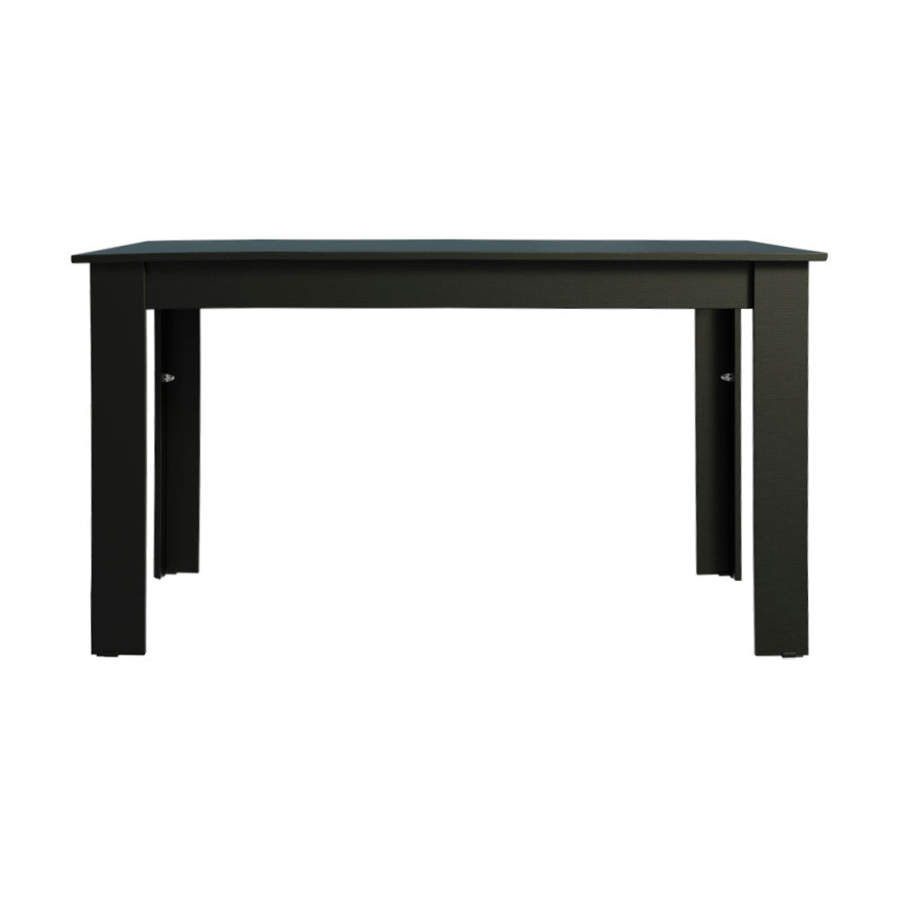 Mesa de Comedor Rectangular Tapa de Madera 136 cm Negro Madesa