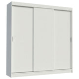 Placard Ropero Casal Madesa Kansas 3 Puertas Corredizas 3 Cajones Blanco