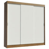 Placard Ropero Casal Madesa Kansas 3 Puertas Corredizas 3 Cajones Marrón/Blanco