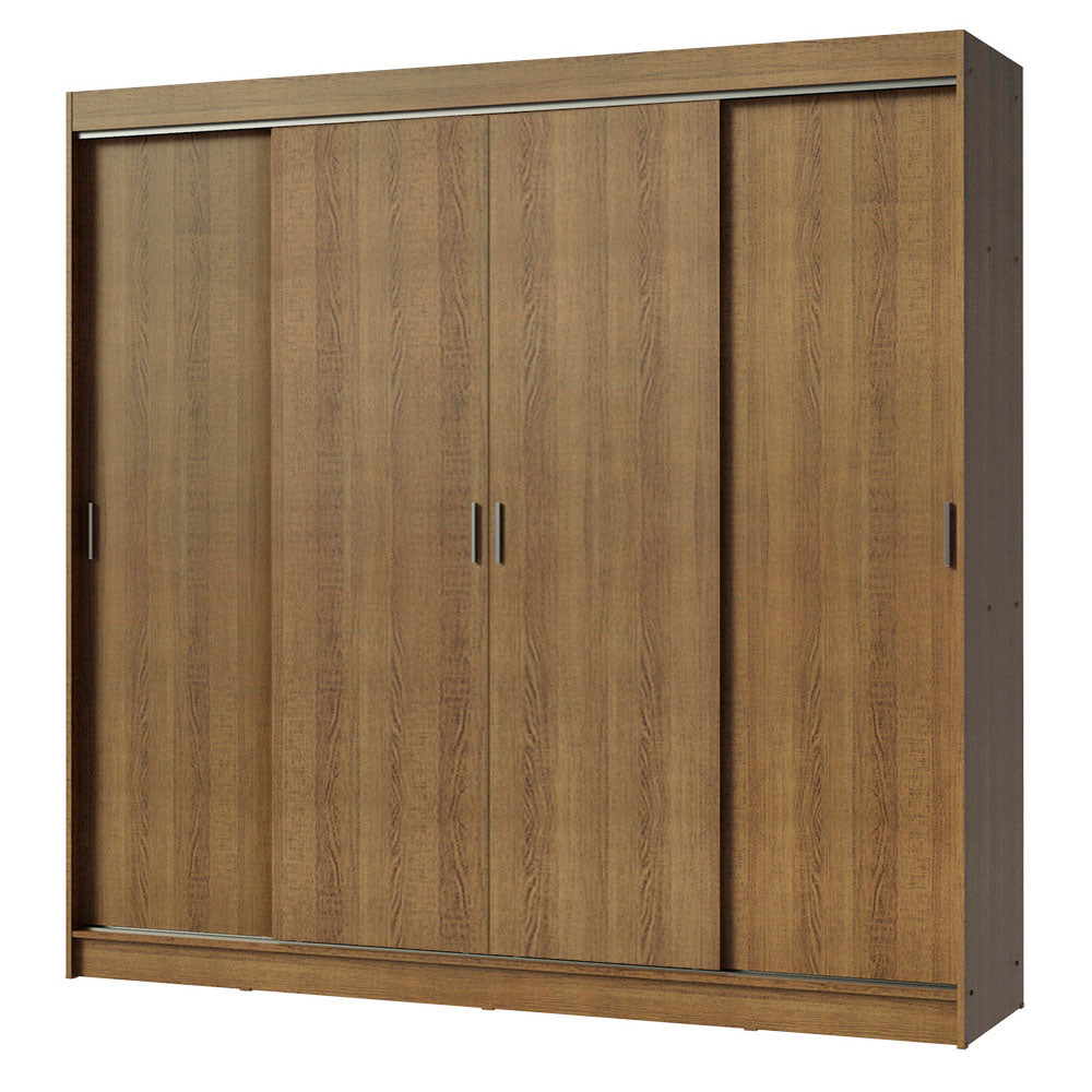 Placard Ropero Casal Madesa Austin 4 Puertas Corredizas 3 Cajones Marrón