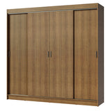 Placard Ropero Casal Madesa Austin 4 Puertas Corredizas 3 Cajones Marrón