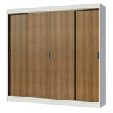 Placard Ropero Casal Madesa Austin 4 Puertas Corredizas 3 Cajones Blanco/Marrón