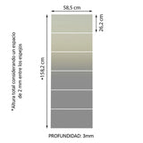 Kit con 6 Espejos de 26,2 x 58,5 cm para Placard