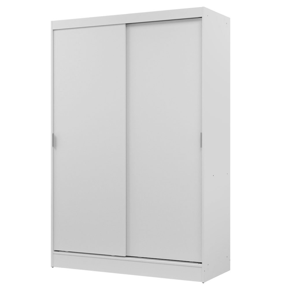 Placard Soltero Luke 119 cm 2 Puertas Corredizas 2 Cajones Blanco Madesa