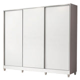 Placard Matrimonial 100% MDF Royale 3 Puertas Corredizas con Patas Blanco