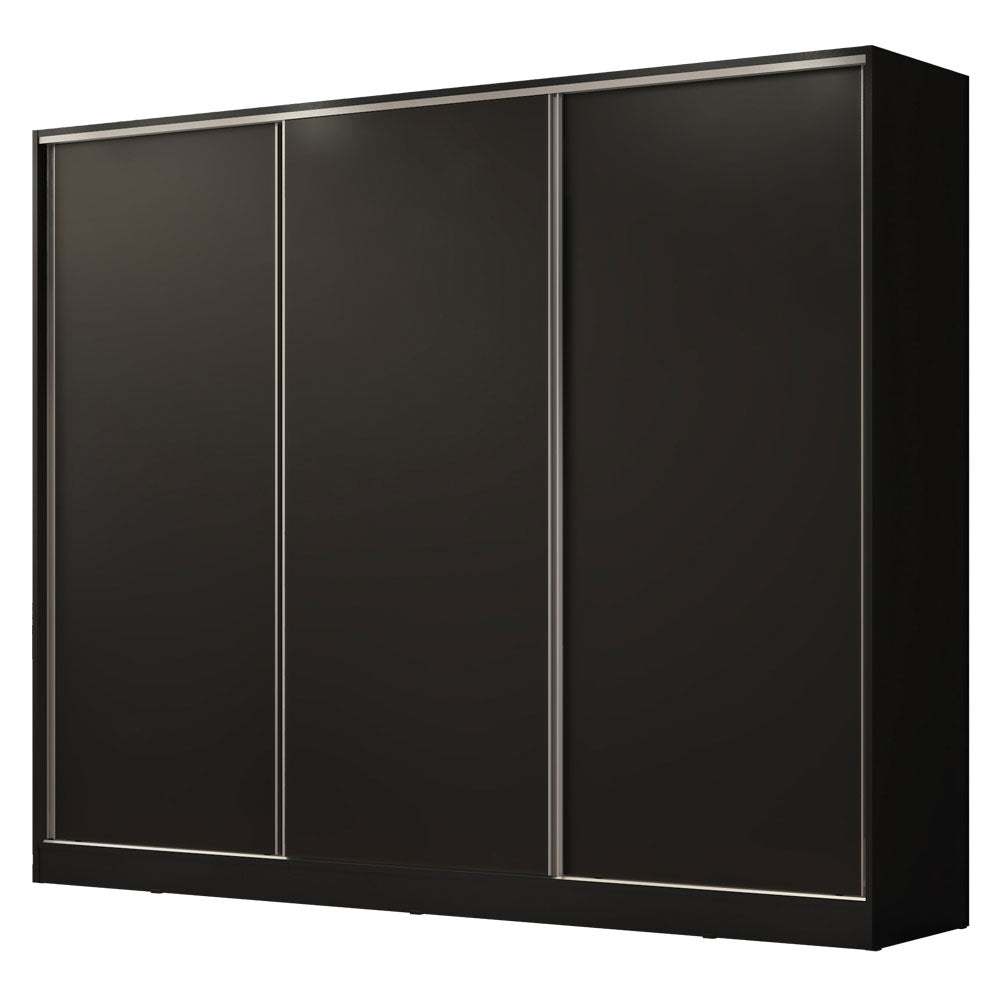 Placard Matrimonial 100% MDF Royale 3 Puertas Corredizas Negro