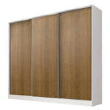 Placard Matrimonial 100% MDF Royale 3 Puertas Corredizas Blanco/Marrón