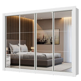 Ropero Placard Madesa Montana 4 Puertas 4 Espejos Blanco