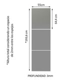 Kit Madesa con 3 Espejos de 64,4 x 58,5 cm para Placard Ropero
