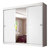 Ropero Placard Madesa Napoli 3 Puertas 1 Espejo Blanco
