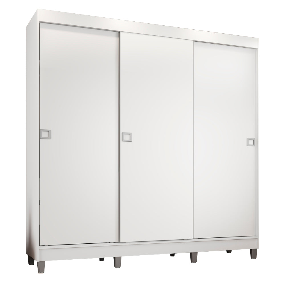 Ropero Placard Madesa Napoli 3 Puertas con Patas Blanco