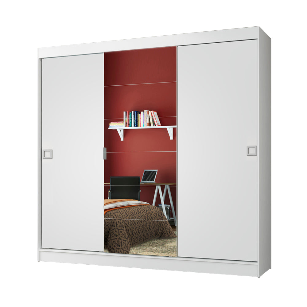 Ropero Placard Madesa Veneza 3 Puertas 1 Espejo Blanco