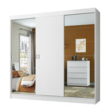 Ropero Placard Madesa Veneza 3 Puertas 2 Espejos Blanco
