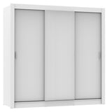 Placard Matrimonial Lyon 3 Puertas Corredizas 2 Cajones Blanco