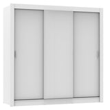 Placard Matrimonial Lyon Plus 3 Puertas Corredizas 4 Cajones Blanco