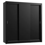 Placard Matrimonial Monaco 3 Puertas Corredizas Negro