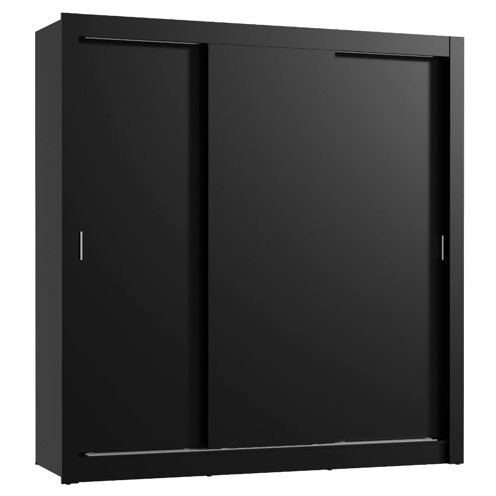 Placard Matrimonial Lyon Plus 3 Puertas Corredizas 4 Cajones Negro