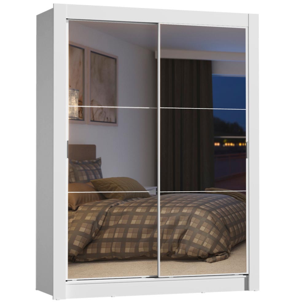 Ropero Madesa Dallas Plus 2 Puertas Corredizas con Espejo 4 Cajones