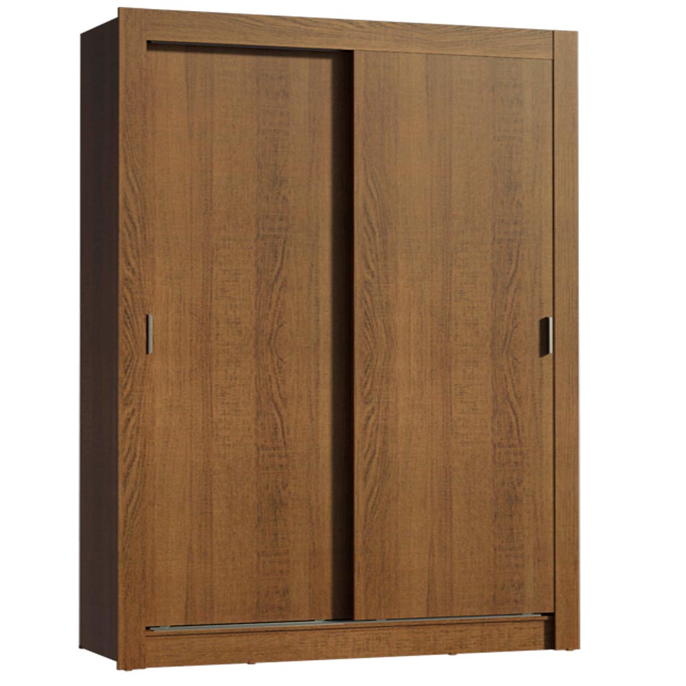 Placard Soltero Dallas Plus 2 Puertas Corredizas 4 Cajones Marrón