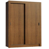 Placard Soltero Dallas Plus 2 Puertas Corredizas 4 Cajones Marrón