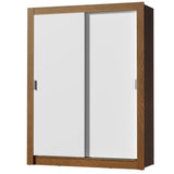 Placard Soltero Denver 2 Puertas Corredizas Marrón/Blanco