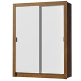 Placard Soltero Dallas Plus 2 Puertas Corredizas 4 Cajones Marrón/Blanco