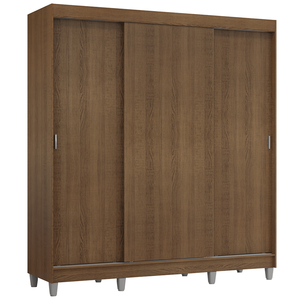 Placard Matrimonial con Patas 180 cm 3 Puertas Reno Marrón