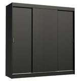 Placard Matrimonial Reno 3 Puertas Corredizas Negro