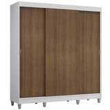 Placard Matrimonial con Patas 180 cm 3 Puertas Reno Blanco/Marrón
