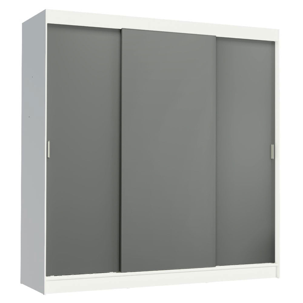 Placard Ropero Casal Madesa Reno 3 Puertas Corredizas Blanco/Gris