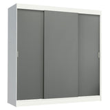 Placard Ropero Casal Madesa Reno 3 Puertas Corredizas Blanco/Gris