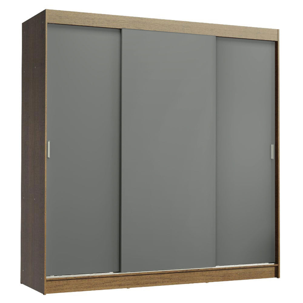 Placard Ropero Casal Madesa Reno 3 Puertas Corredizas Marrón/Gris