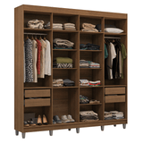 Placard Closet con Patas 4 Cajones 216cm Marrón Venus Madesa