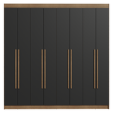 Clóset Matrimonial Venus 8 Puertas Batientes Marrón/Negro