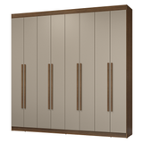 Clóset Matrimonial Venus 8 Puertas Batientes Marrón/Crema