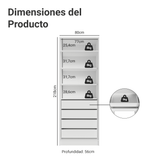 Placard Modular 2 Puertas 4 Cajones Blanco Neo Madesa