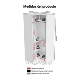 Dormitorio Completo Matrimonial Esquinero 2 Puertas Marrón/Crema Neo Madesa