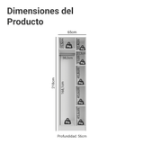 Placard Neo 65 cm 1 Puerta con Patas Modular 5 Nichos Blanco Madesa
