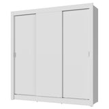 Placard Matrimonial 3 Puertas Corredizas Blanco Nobre