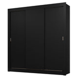 Placard Matrimonial 3 Puertas Corredizas Negro Sublime