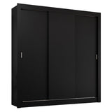 Placard Matrimonial 3 Puertas Corredizas Negro Sublime Plus