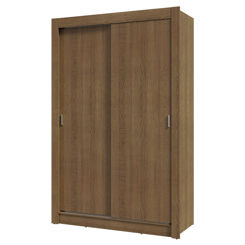 Placard Soltero 2 Puertas Corredizas 4 Cajones Marrón Vivare Plus