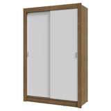 Placard Soltero 2 Puertas Corredizas 2 Cajones Marrón/Blanco Vivare