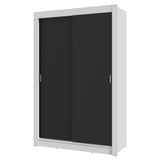 Placard 2 Puertas Corredizas 4 Cajones Blanco/Negro Vivare Plus