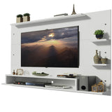 Panel de TV hasta 60 Pulgadas Madesa Alfa con Repisas e Nichos Blanco